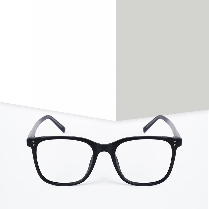 Voyage Black Square Eyeglasses for Men & Women (V98005MG5504-C3)