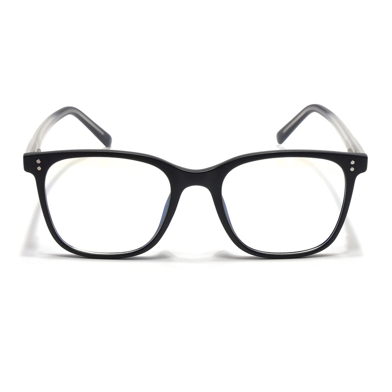 Voyage Black Square Eyeglasses for Men & Women (V98005MG5504-C3)