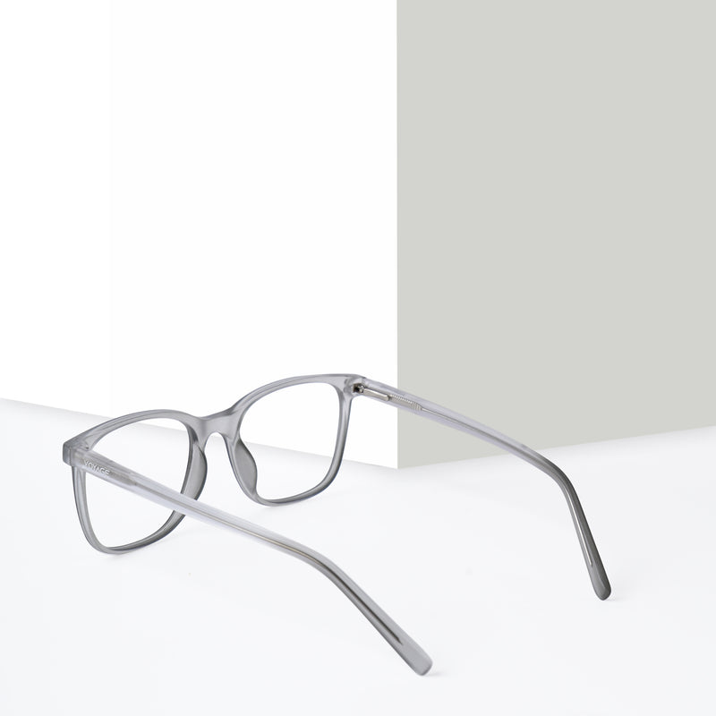 Voyage Light Grey Square Eyeglasses for Men & Women (V98005MG5505-C4)