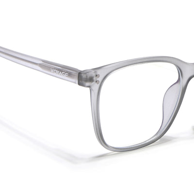 Voyage Light Grey Square Eyeglasses for Men & Women (V98005MG5505-C4)