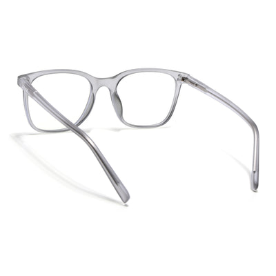 Voyage Light Grey Square Eyeglasses for Men & Women (V98005MG5505-C4)