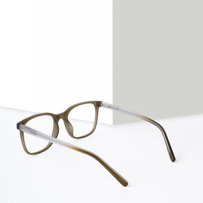 Voyage Olive Green Square Eyeglasses for Men & Women (V98005MG5506-C5)