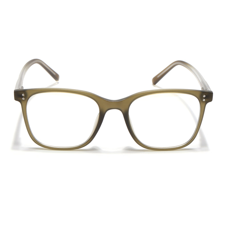 Voyage Olive Green Square Eyeglasses for Men & Women (V98005MG5506-C5)