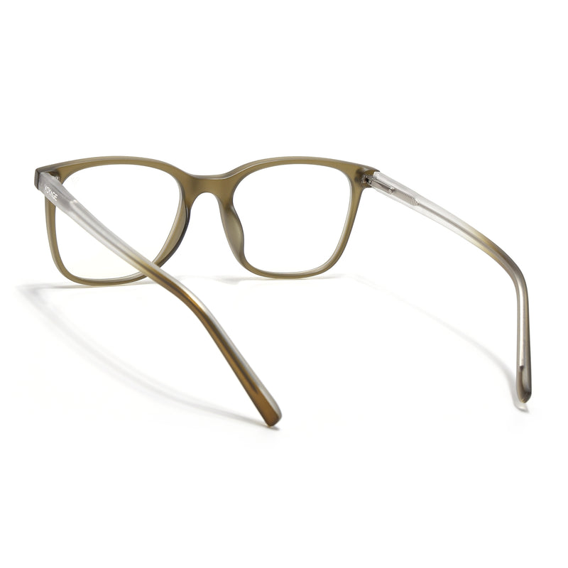 Voyage Olive Green Square Eyeglasses for Men & Women (V98005MG5506-C5)