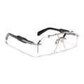 Hawk III Wayfarer Eyeglasses for Men & Women (Clear Lens | Silver Frame - FMG9139)