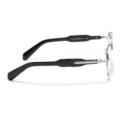 Hawk II Aviator Eyeglasses for Men & Women (Clear Lens | Silver Frame - FMG9145)