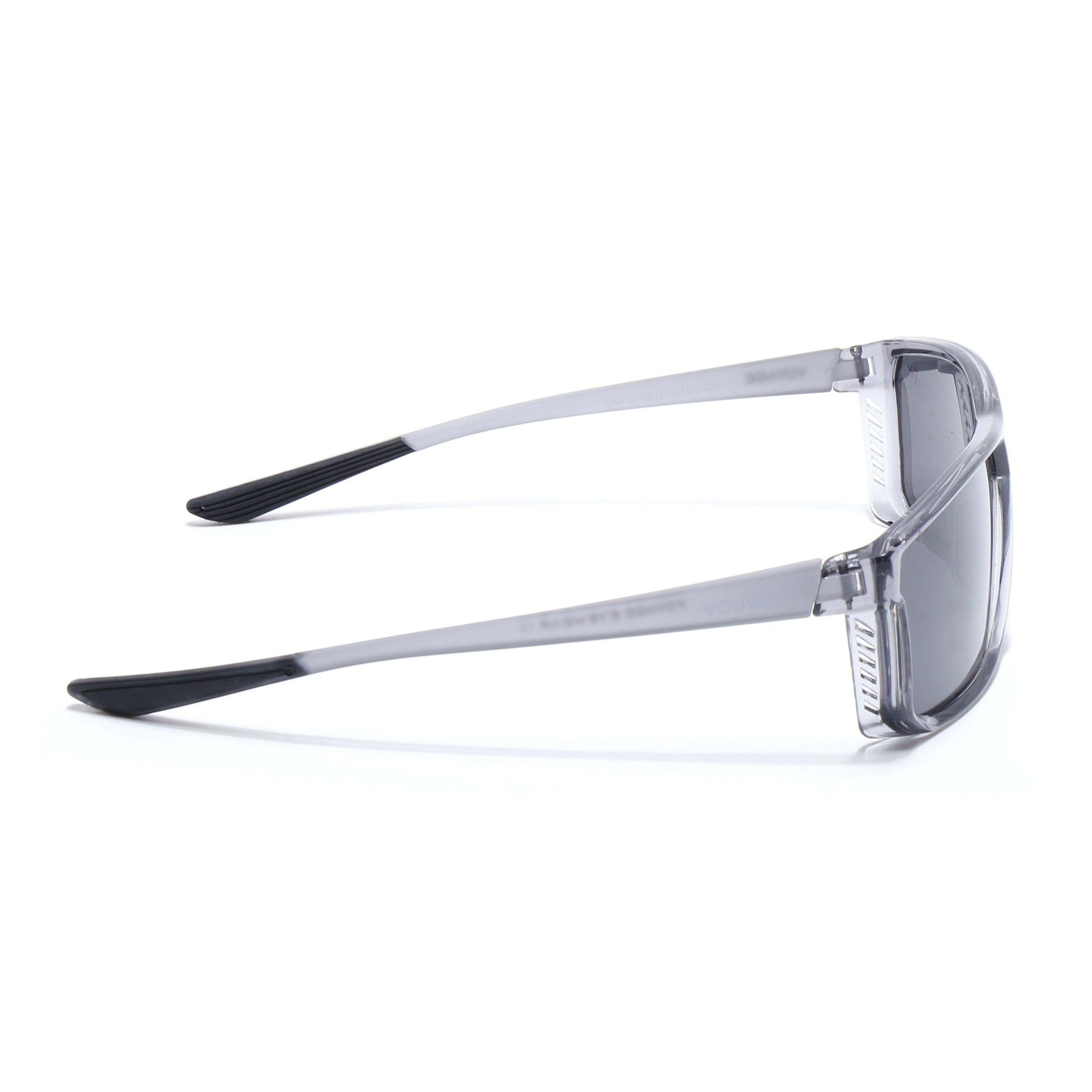 Rectangle Polarized Sunglasses | Black Lens | Grey Frame - PMG6799