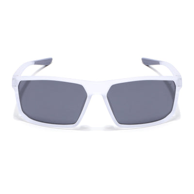 Rectangle Polarized Sunglasses | Black Lens | Transparent Frame - PMG6801
