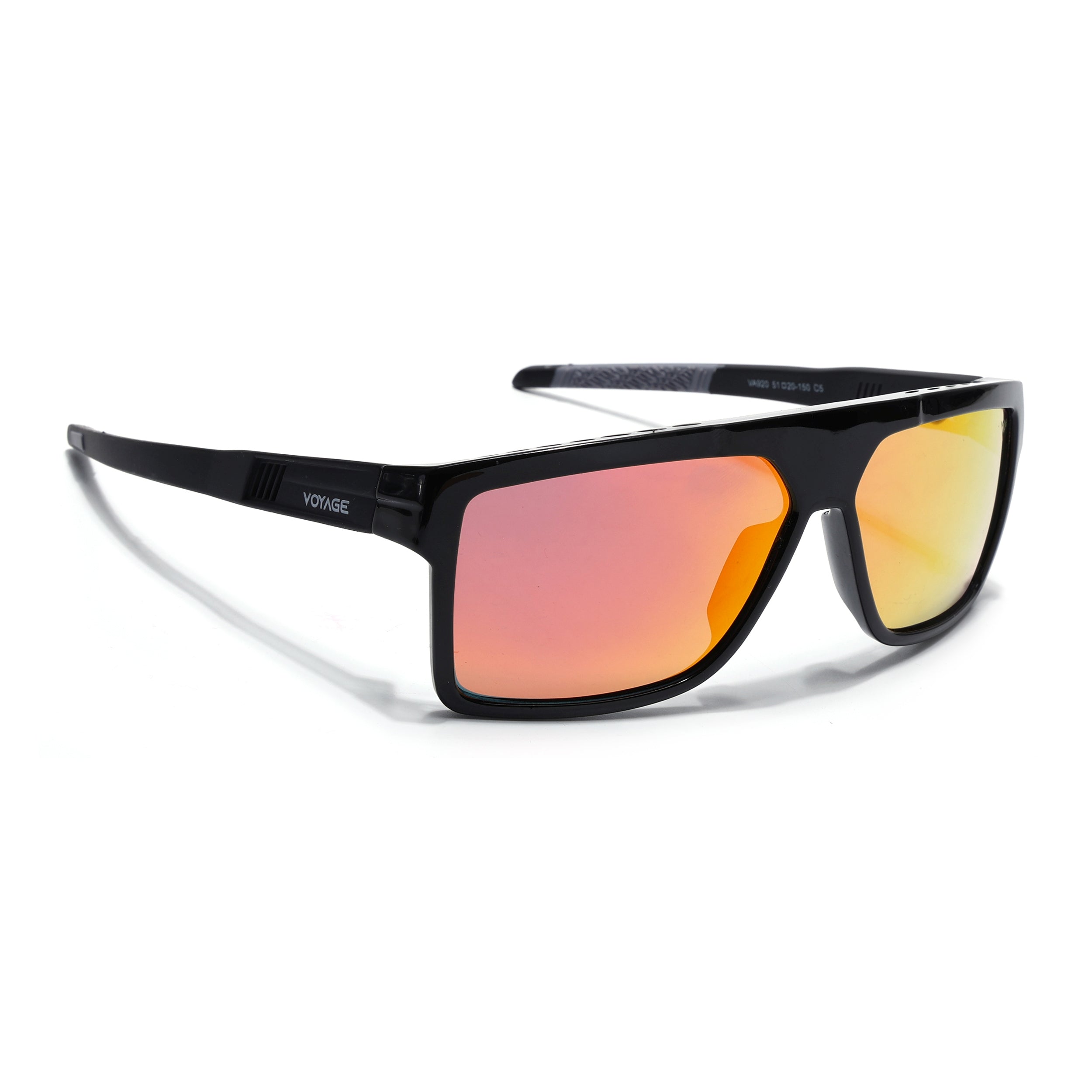 Wayfarer Polarized Sunglasses | Orange Lens | Shine Black Frame - PMG6803