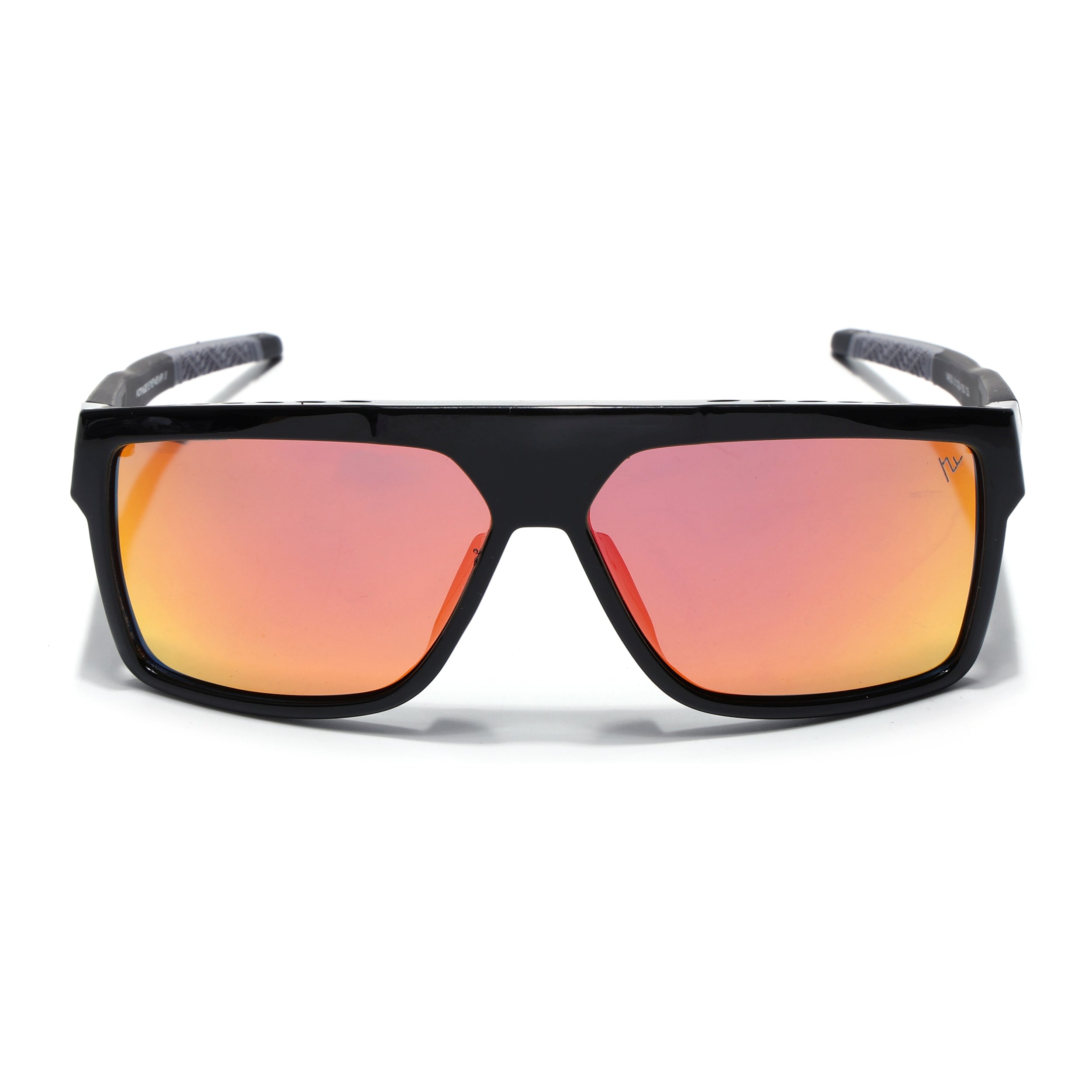 Wayfarer Polarized Sunglasses | Orange Lens | Shine Black Frame - PMG6803