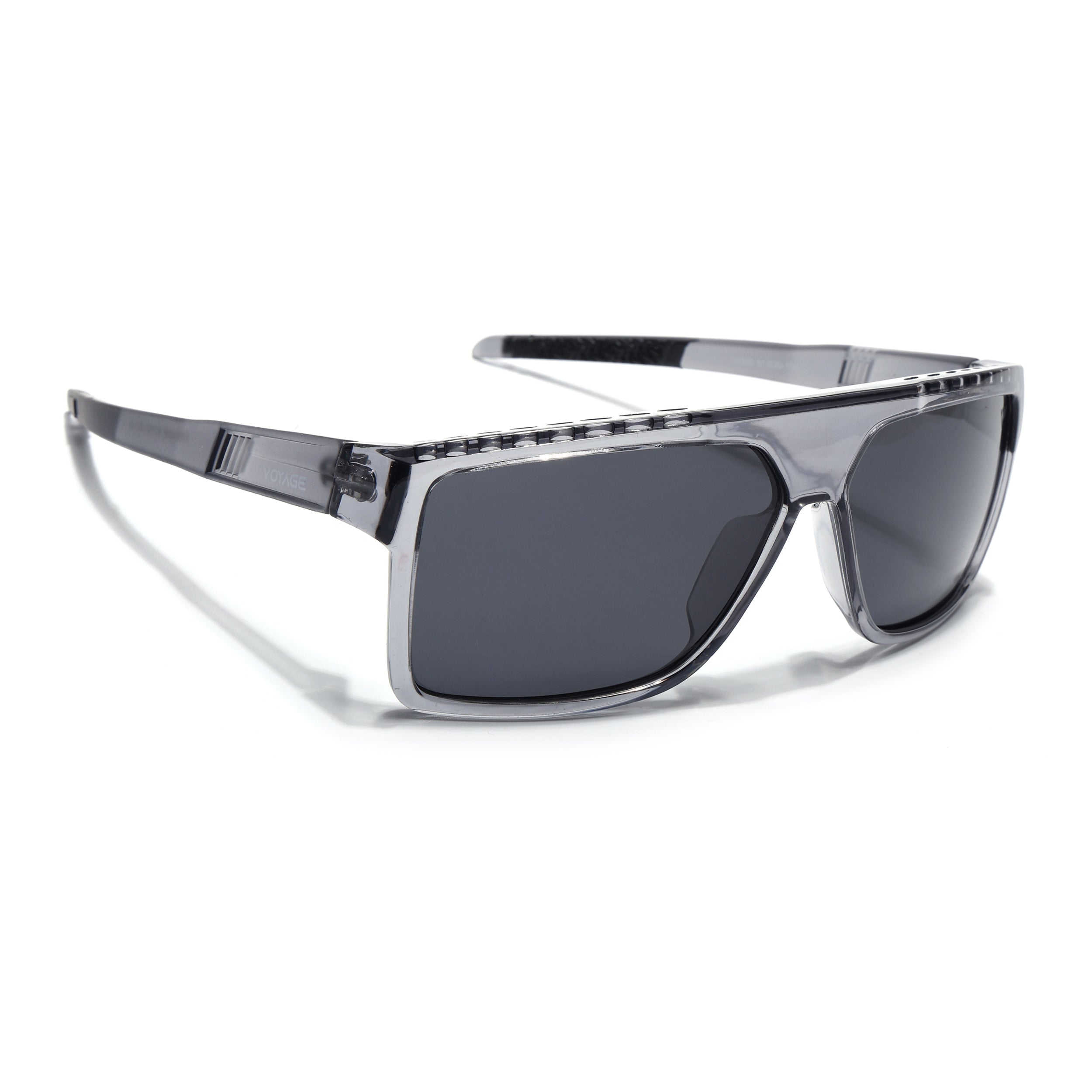 Wayfarer Polarized Sunglasses | Black Lens | Grey Frame - PMG6804