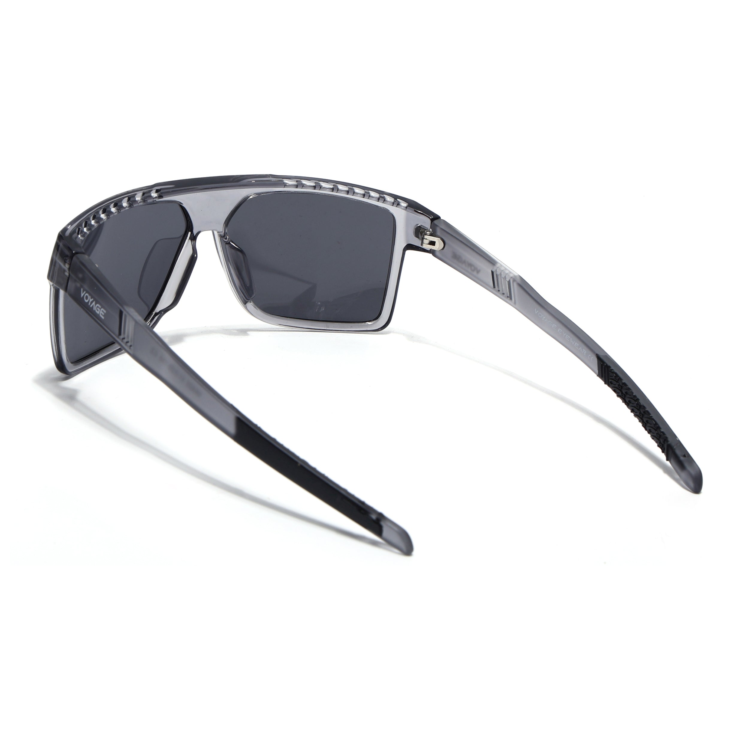 Wayfarer Polarized Sunglasses | Black Lens | Grey Frame - PMG6804