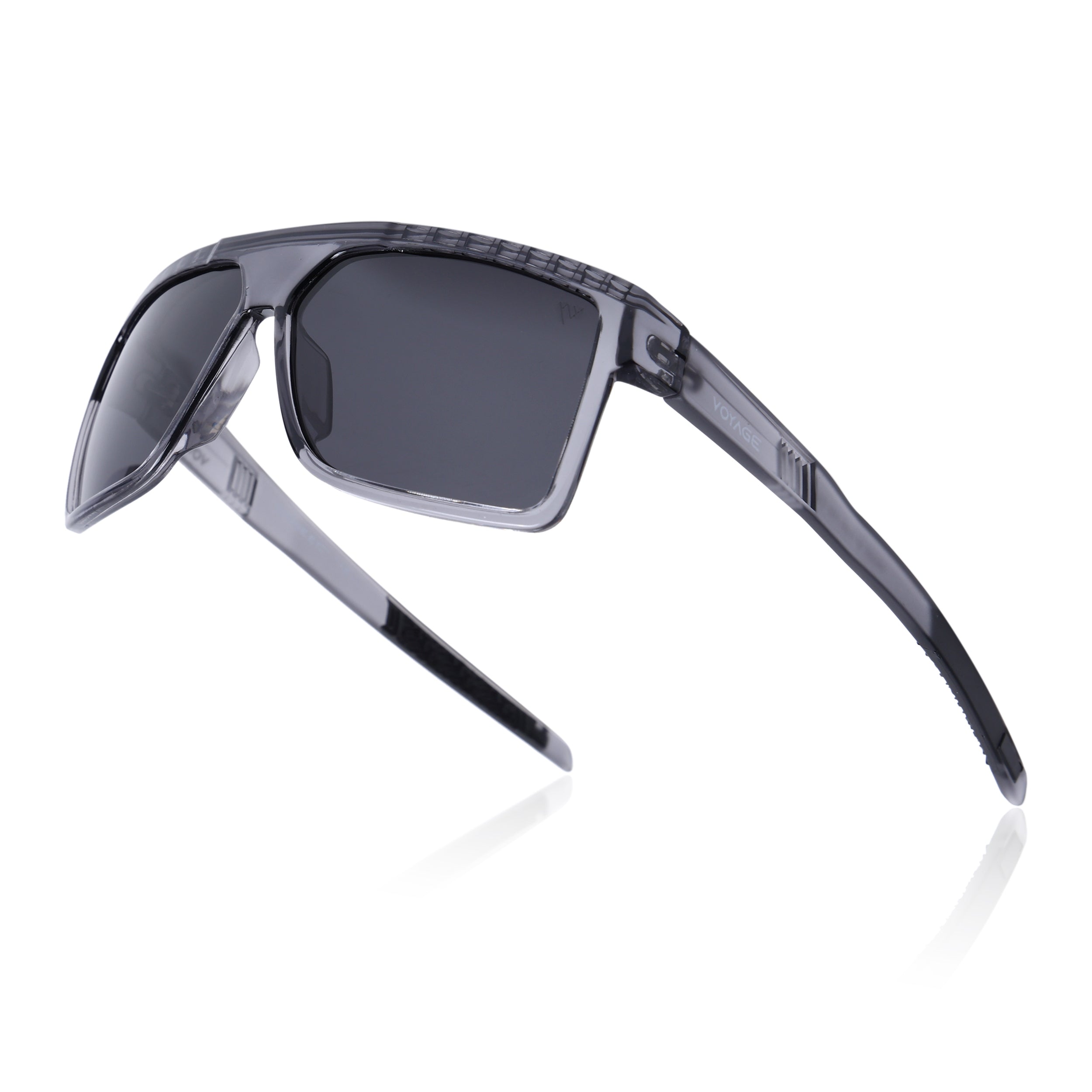 Wayfarer Polarized Sunglasses | Black Lens | Grey Frame - PMG6804
