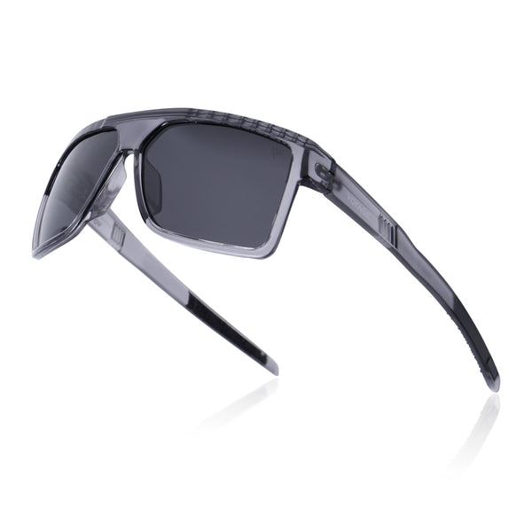 Wayfarer Polarized Sunglasses | Black Lens | Grey Frame - PMG6804