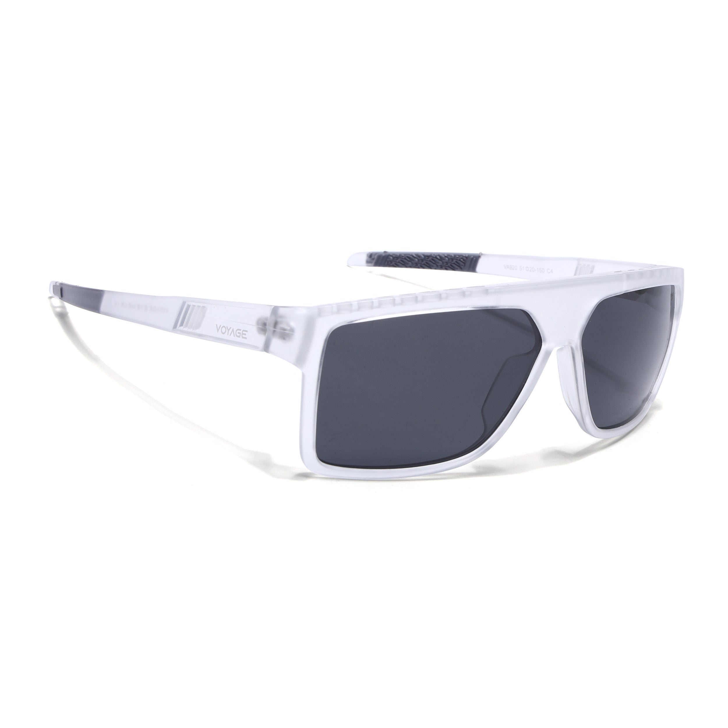 Wayfarer Polarized Sunglasses | Black Lens | Transparent Frame - PMG6807