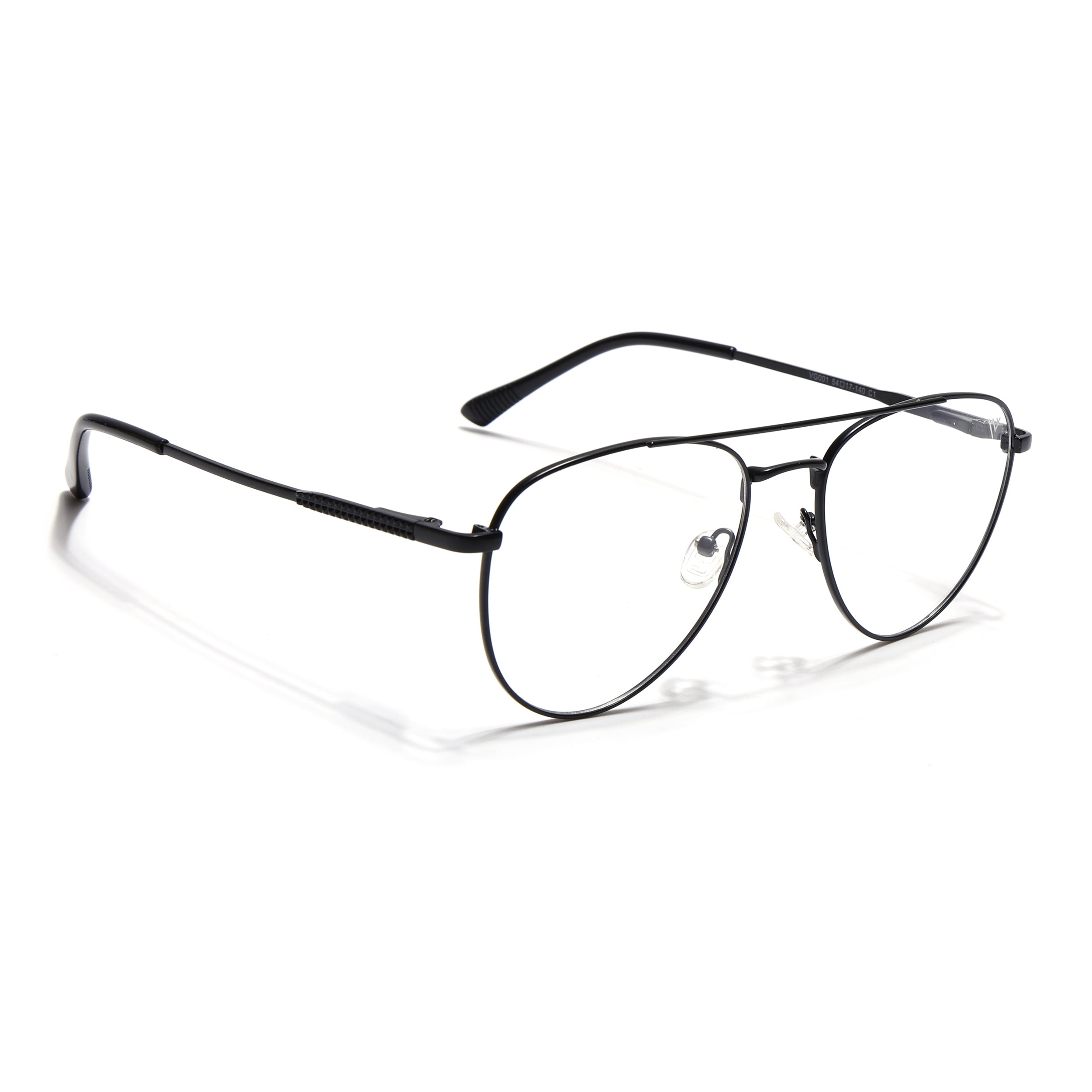 Voyage Metal Master Matt Black Aviator Eyeglasses for Men & Women (VG001MG5009-C1)