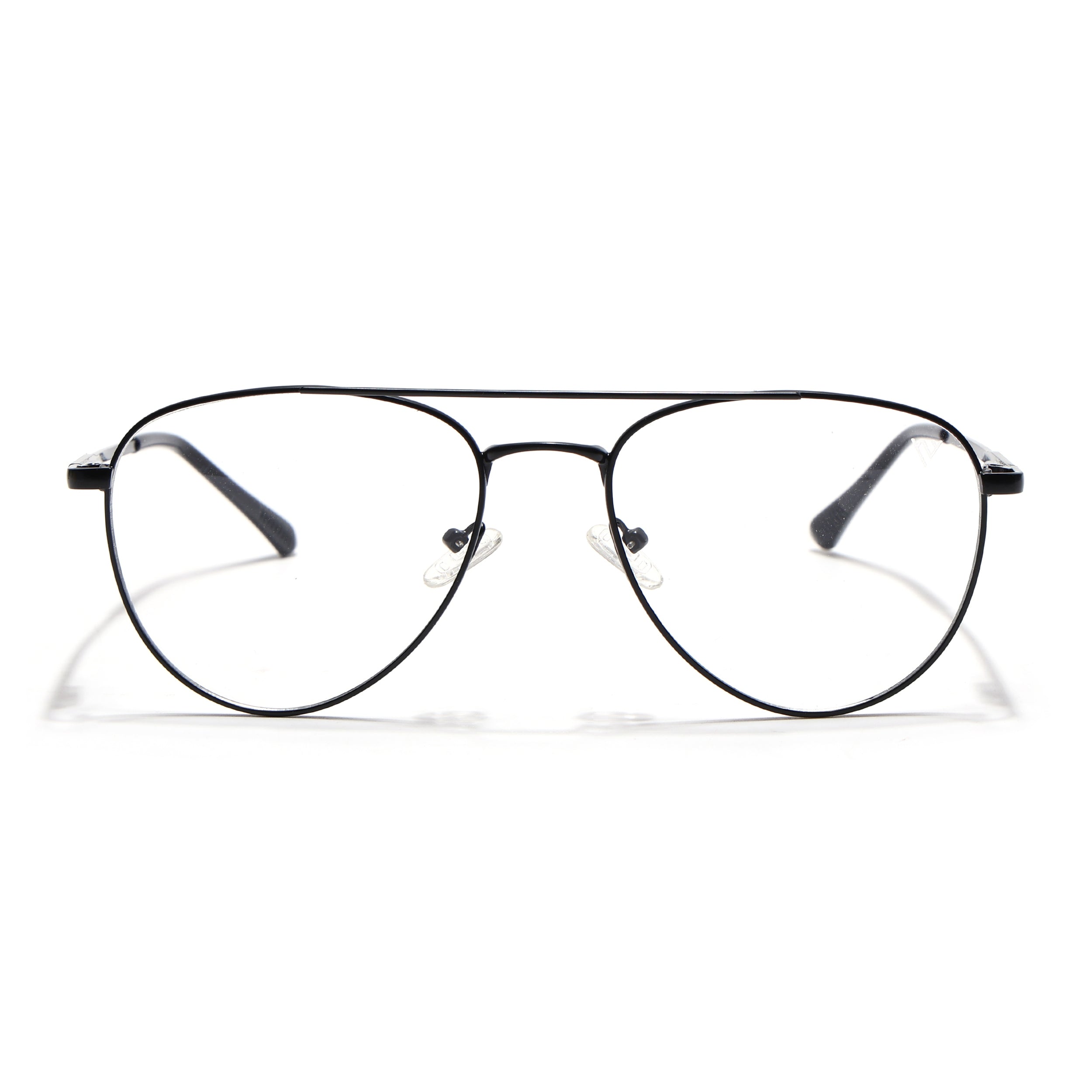 Voyage Metal Master Matt Black Aviator Eyeglasses for Men & Women (VG001MG5009-C1)