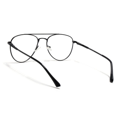 Voyage Metal Master Matt Black Aviator Eyeglasses for Men & Women (VG001MG5009-C1)