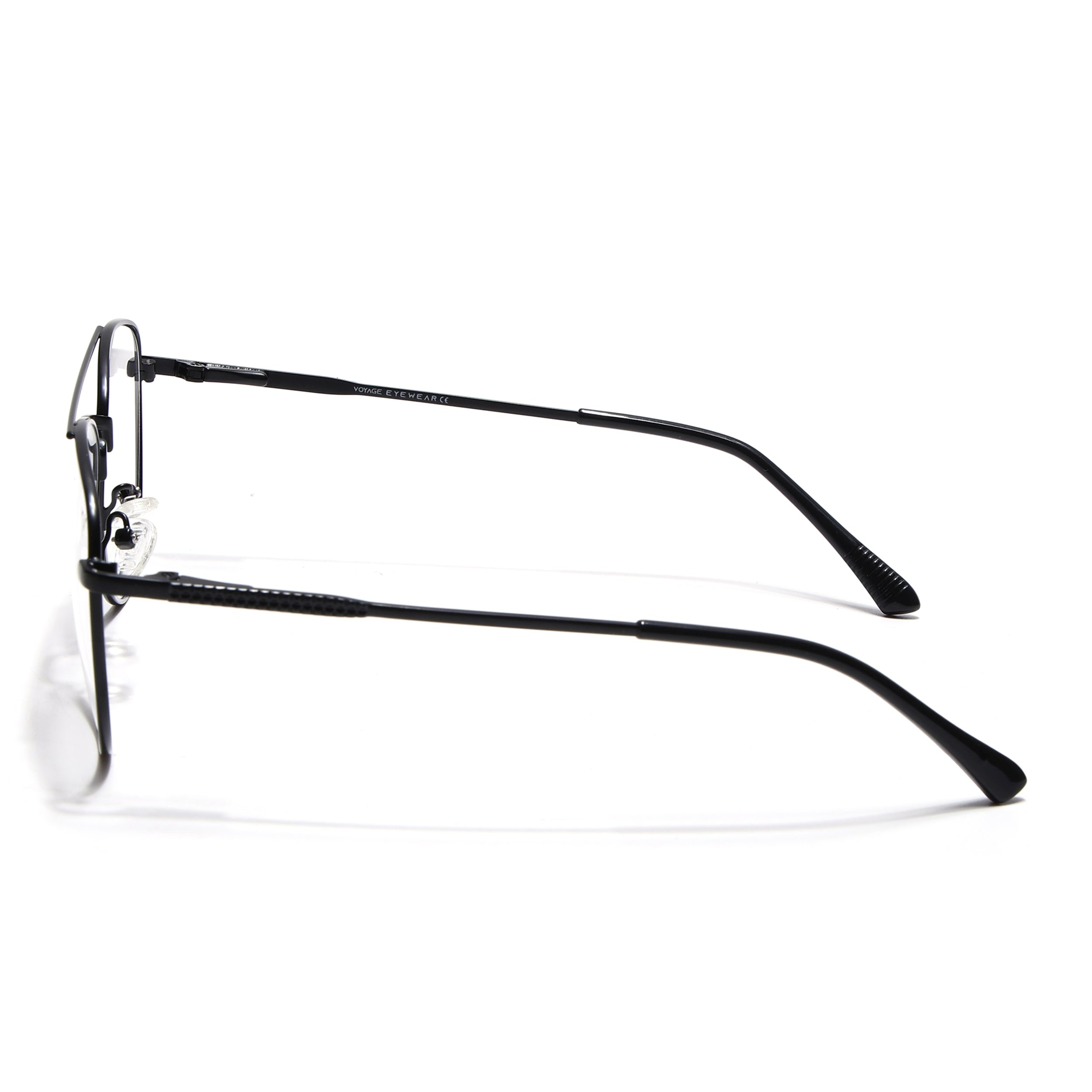 Voyage Metal Master Matt Black Aviator Eyeglasses for Men & Women (VG001MG5009-C1)