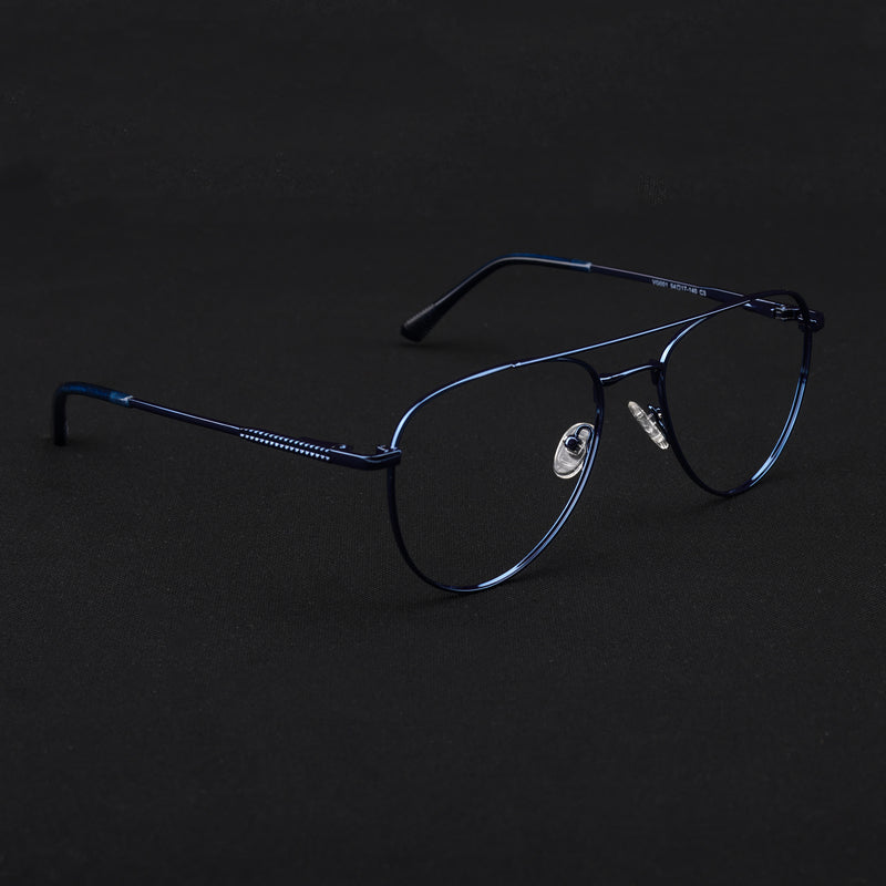 Voyage Metal Master Blue Aviator Eyeglasses for Men & Women (VG001MG5013-C5)