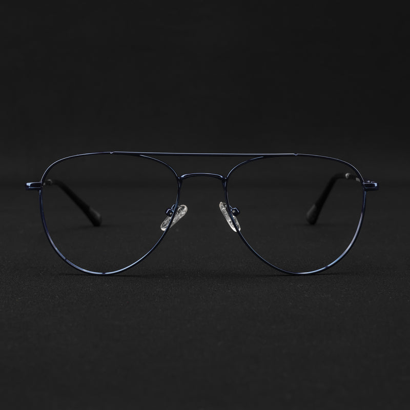 Voyage Metal Master Blue Aviator Eyeglasses for Men & Women (VG001MG5013-C5)