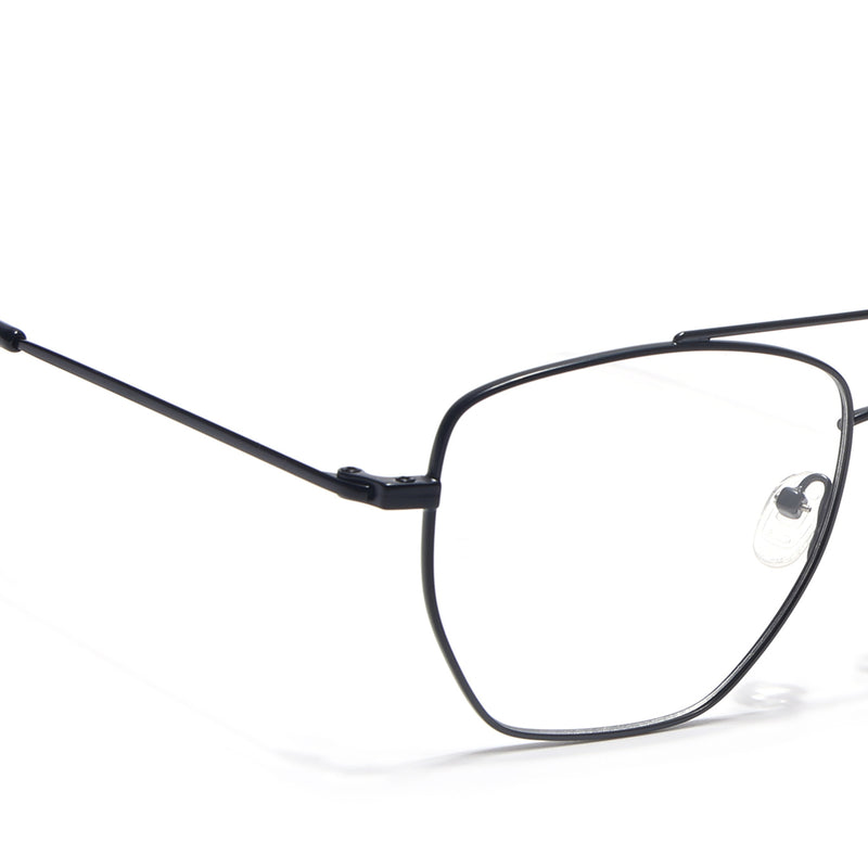 Voyage Metal Master Matt Black Wayfarer Eyeglasses for Men & Women (VG002MG5014-C1)
