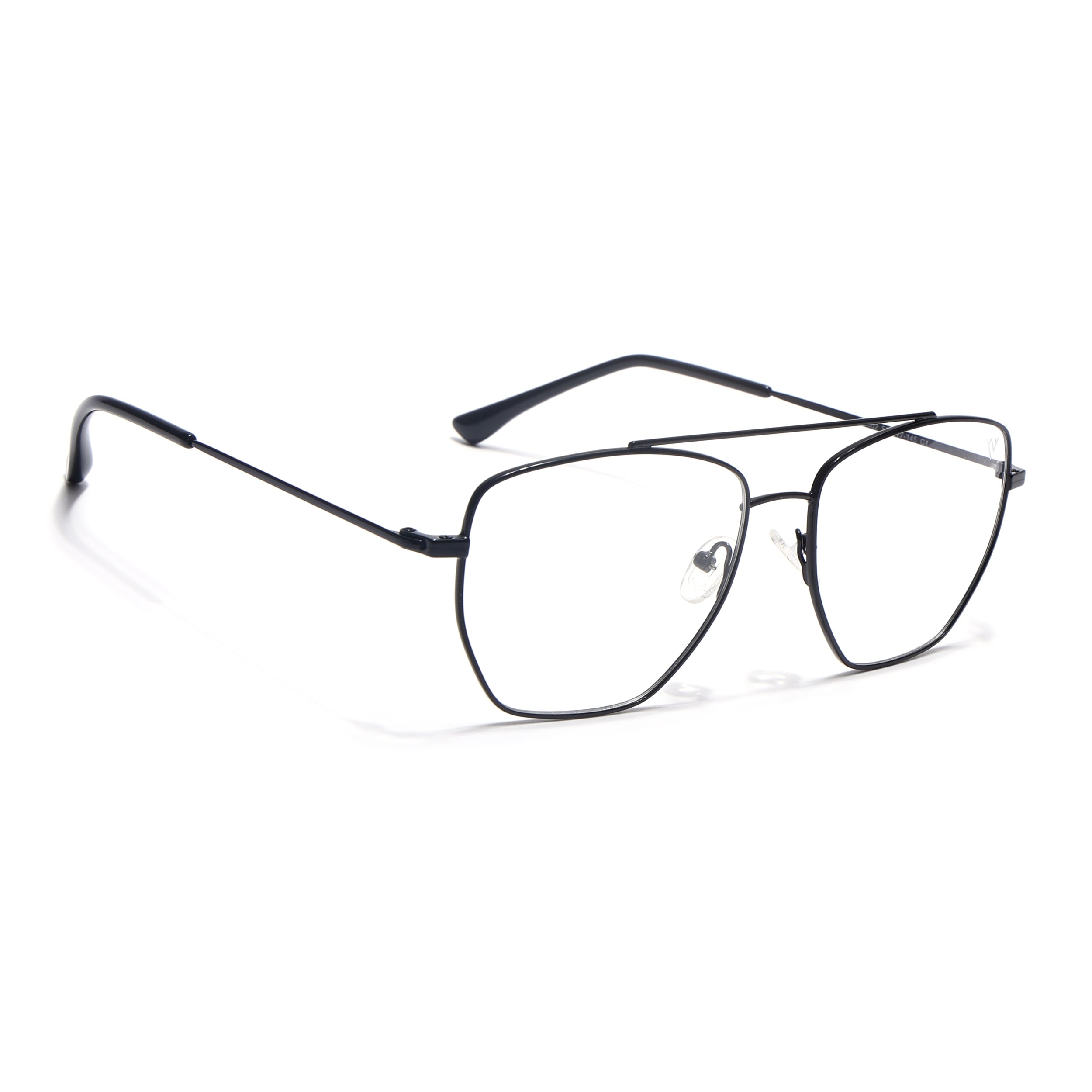 Voyage Metal Master Shine Black Wayfarer Eyeglasses for Men & Women (VG002MG5015-C2)