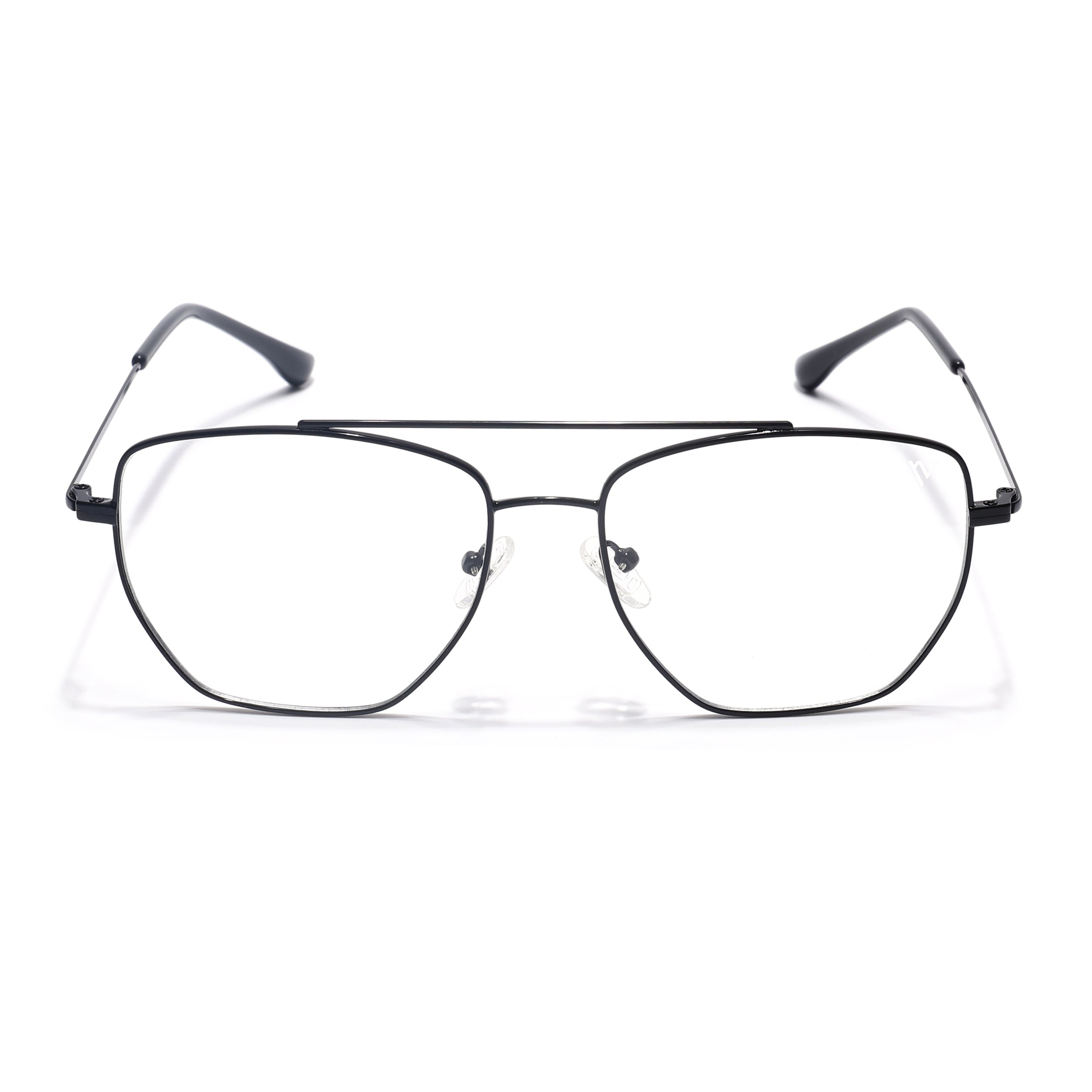 Voyage Metal Master Shine Black Wayfarer Eyeglasses for Men & Women (VG002MG5015-C2)