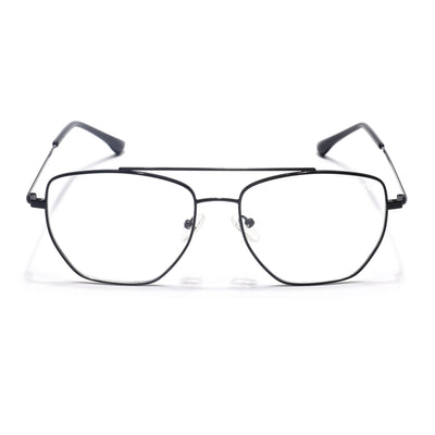 Voyage Metal Master Shine Black Wayfarer Eyeglasses for Men & Women (VG002MG5015-C2)