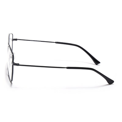Voyage Metal Master Shine Black Wayfarer Eyeglasses for Men & Women (VG002MG5015-C2)