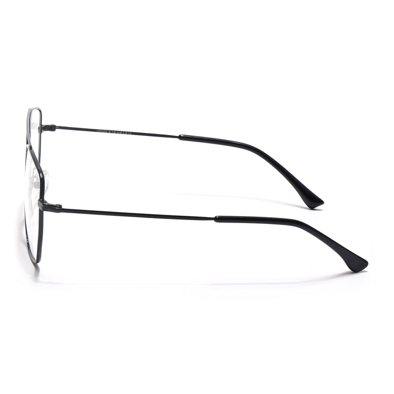 Voyage Metal Master Shine Black Wayfarer Eyeglasses for Men & Women (VG002MG5015-C2)