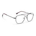 Voyage Metal Master Black & Brown Wayfarer Eyeglasses for Men & Women (VG002MG5016-C3)