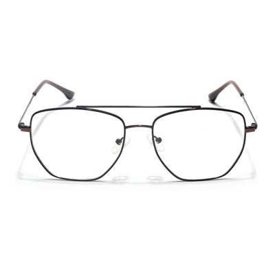 Voyage Metal Master Black & Brown Wayfarer Eyeglasses for Men & Women (VG002MG5016-C3)
