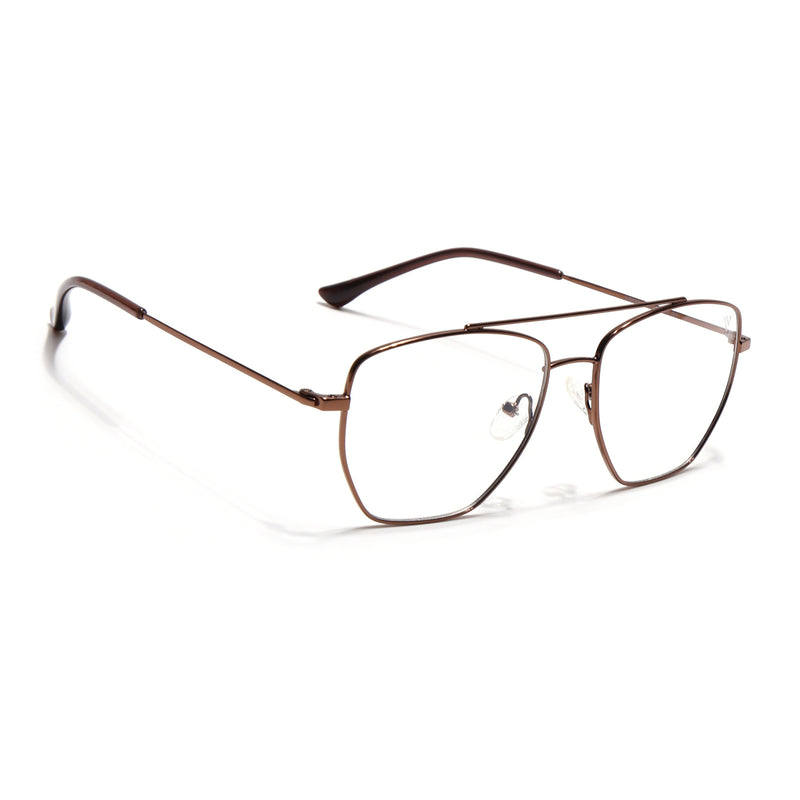 Voyage Metal Master Brown Wayfarer Eyeglasses for Men & Women (VG002MG5017-C4)