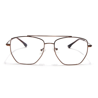 Voyage Metal Master Brown Wayfarer Eyeglasses for Men & Women (VG002MG5017-C4)