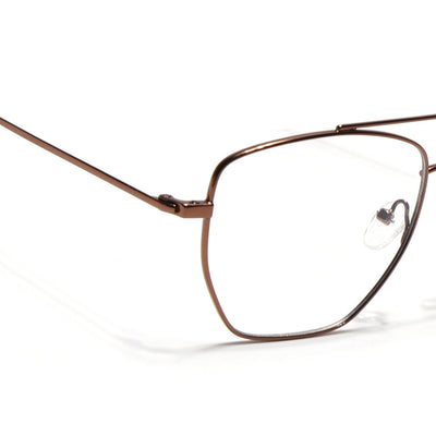 Voyage Metal Master Brown Wayfarer Eyeglasses for Men & Women (VG002MG5017-C4)