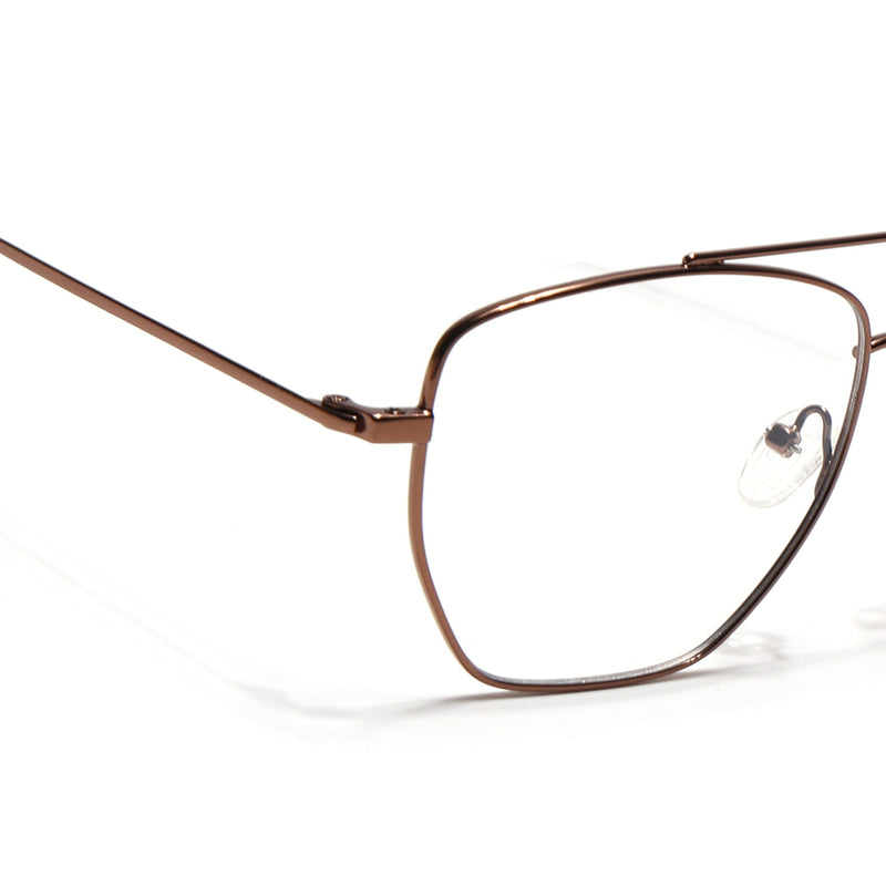 Voyage Metal Master Brown Wayfarer Eyeglasses for Men & Women (VG002MG5017-C4)