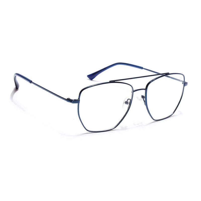 Voyage Metal Master Blue Wayfarer Eyeglasses for Men & Women (VG002MG5018-C5)