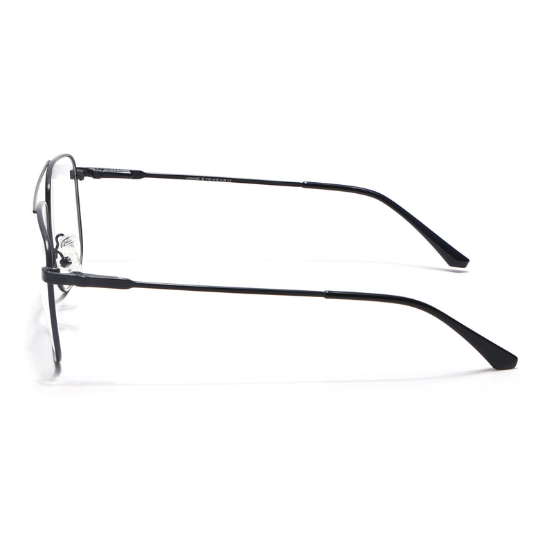 Voyage Metal Master Matt Black Wayfarer Eyeglasses for Men & Women (VG003MG5019-C1)