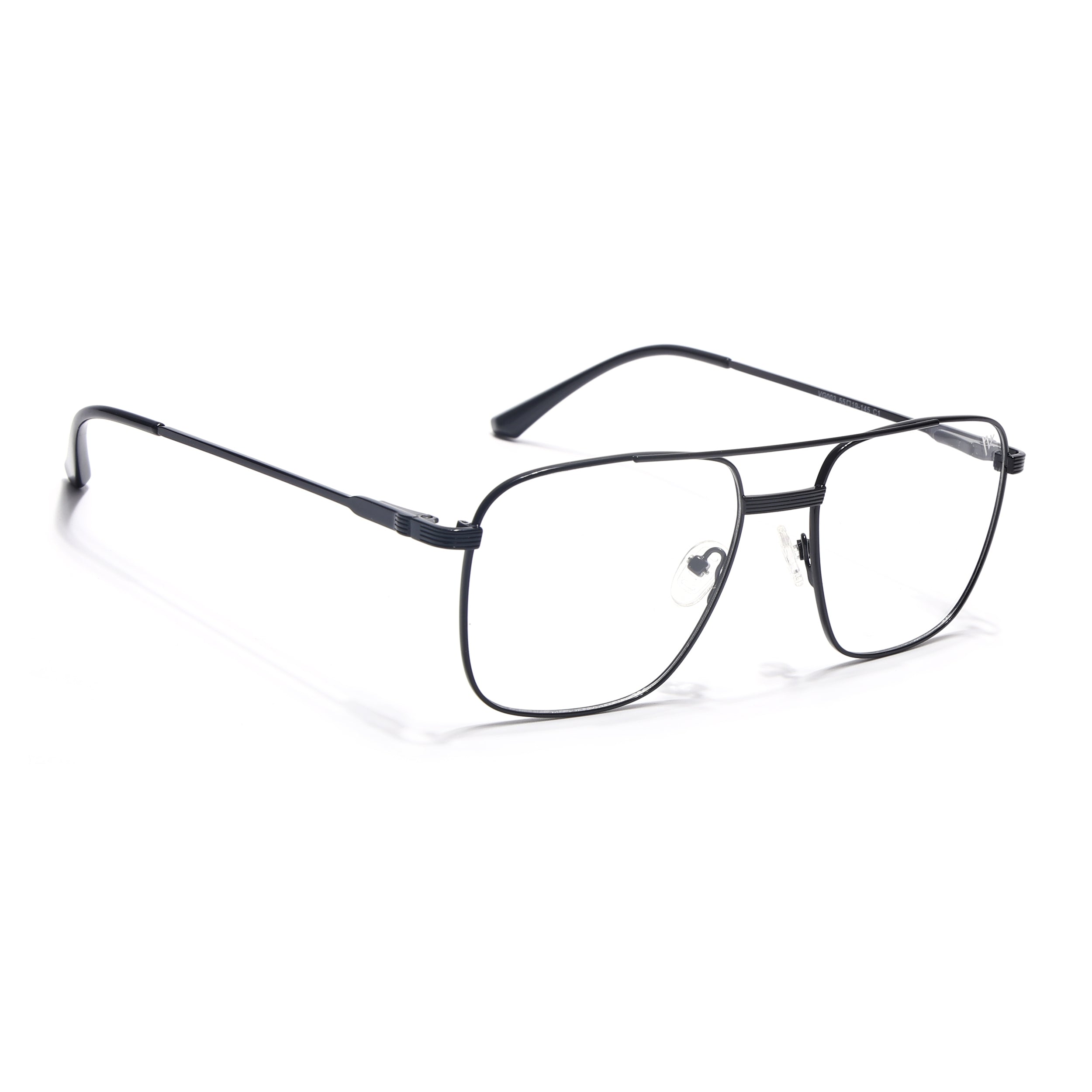 Voyage Metal Master Shine Black Wayfarer Eyeglasses for Men & Women (VG003MG5020-C2)