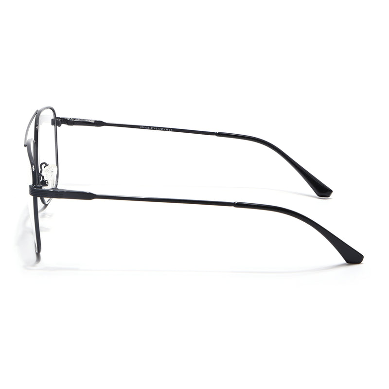 Voyage Metal Master Shine Black Wayfarer Eyeglasses for Men & Women (VG003MG5020-C2)