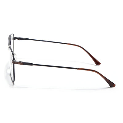 Voyage Metal Master Black & Brown Wayfarer Eyeglasses for Men & Women (VG003MG5021-C3)