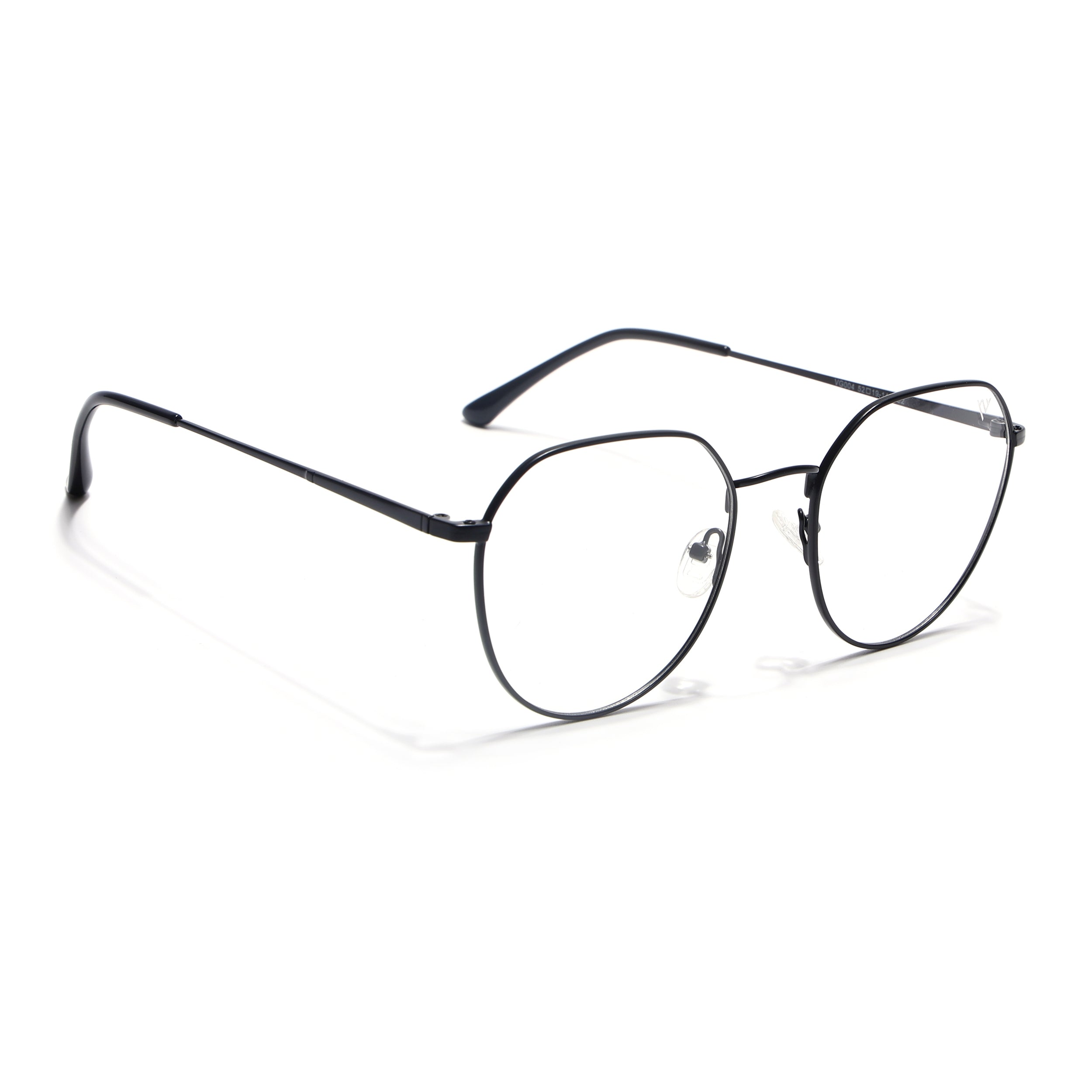 Voyage Metal Master Matt Black Round Eyeglasses for Men & Women (VG004MG5024-C1)