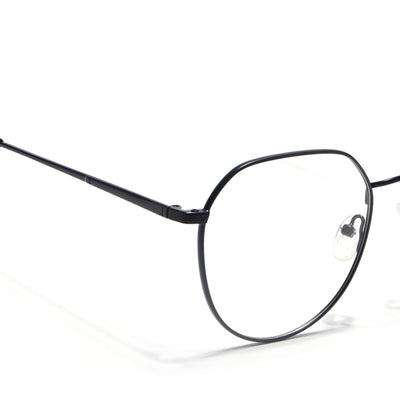 Voyage Metal Master Matt Black Round Eyeglasses for Men & Women (VG004MG5024-C1)