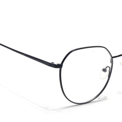Voyage Metal Master Shine Black Round Eyeglasses for Men & Women (VG004MG5025-C2)