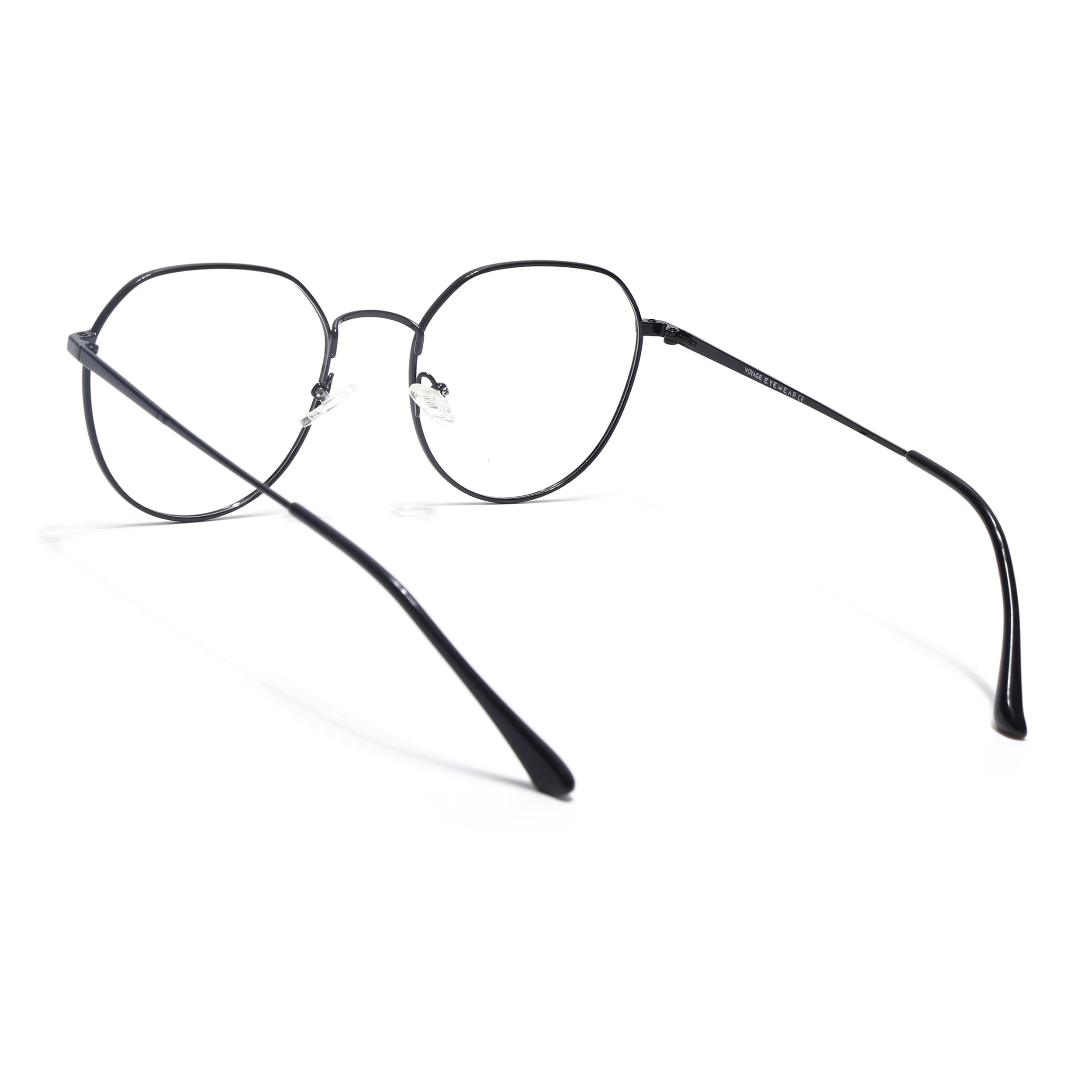 Voyage Metal Master Shine Black Round Eyeglasses for Men & Women (VG004MG5025-C2)