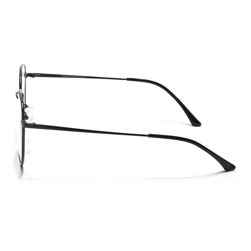 Voyage Metal Master Shine Black Round Eyeglasses for Men & Women (VG004MG5025-C2)
