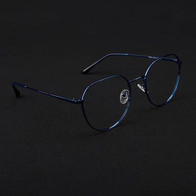 Voyage Metal Master Blue Round Eyeglasses for Men & Women (VG004MG5027-C4)