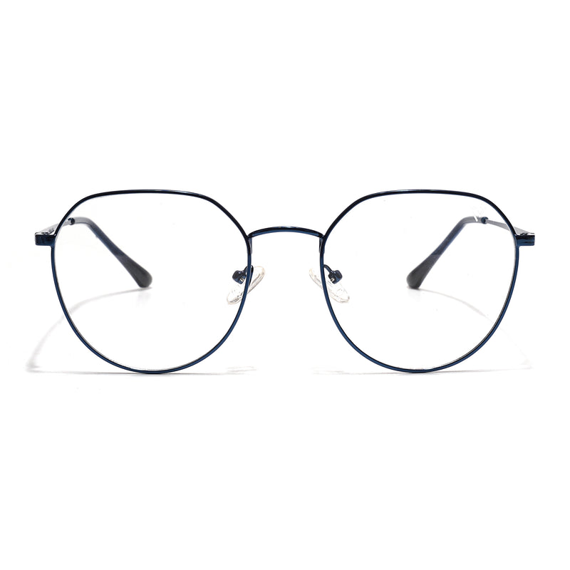 Voyage Metal Master Blue Round Eyeglasses for Men & Women (VG004MG5027-C4)