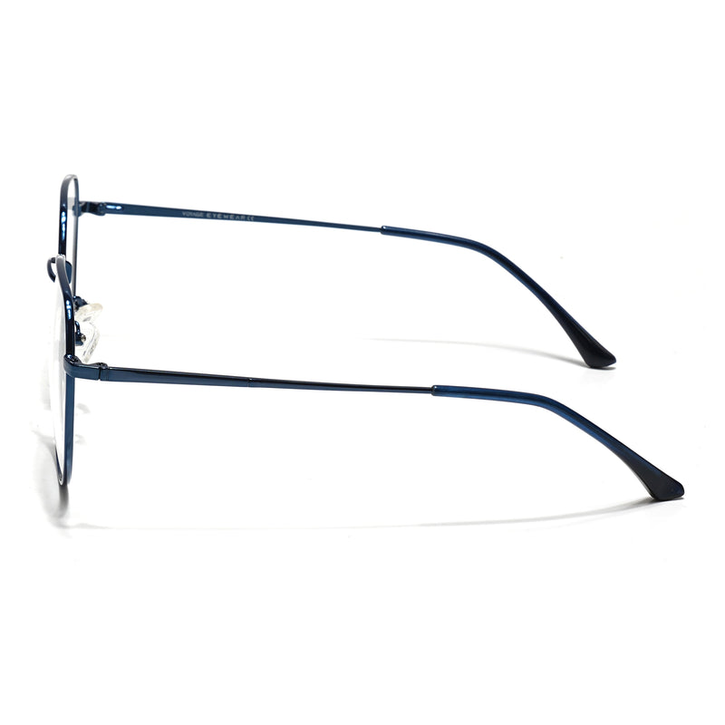 Voyage Metal Master Blue Round Eyeglasses for Men & Women (VG004MG5027-C4)